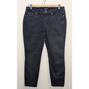 Eileen Fisher Organic Cotton Skinny Ankle Black Jeans Denim